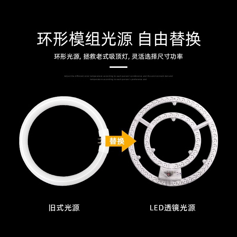 霓派LED光源模组吸顶灯改造板圆形圆环灯芯中山厂家批发环形灯管图2